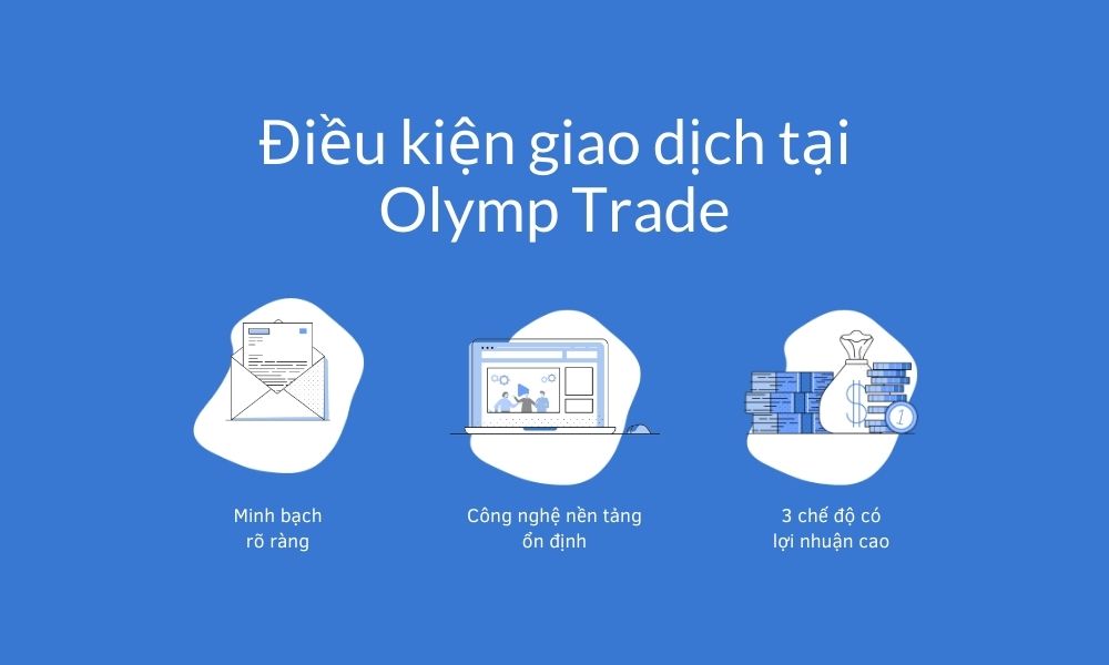 Biết tận dụng các điều kiện giao dịch tại Olymp Trade bạn sẽ có những thuận lợi lớn